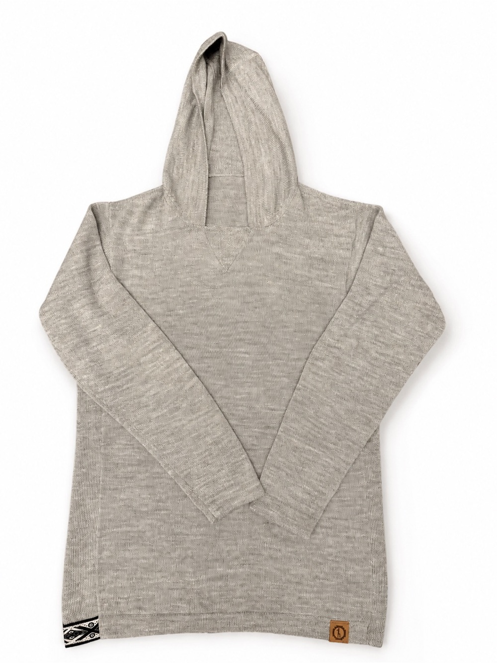 PAKA The Hoodie Light Heather Gray Hooded Crewneck Sweater